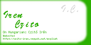 iren czito business card